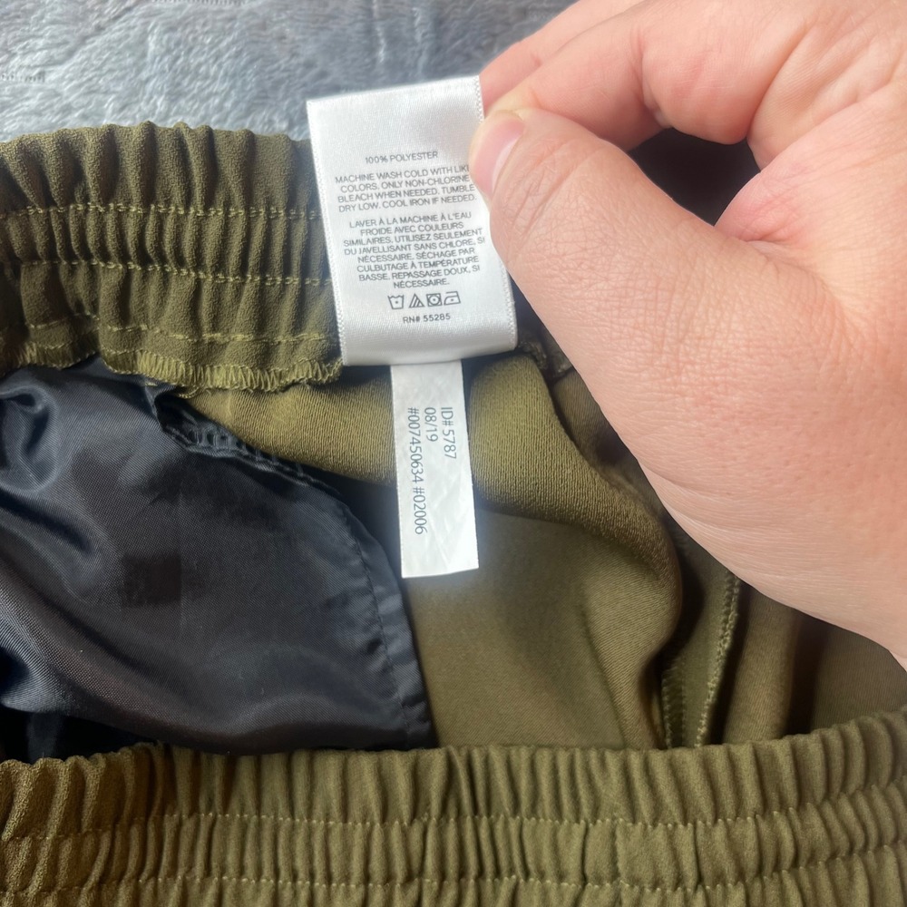 Express Womens Olive Green Mid Rise Ankle Jogger Pants Size L Drawstring Waist - Picture 4 of 9